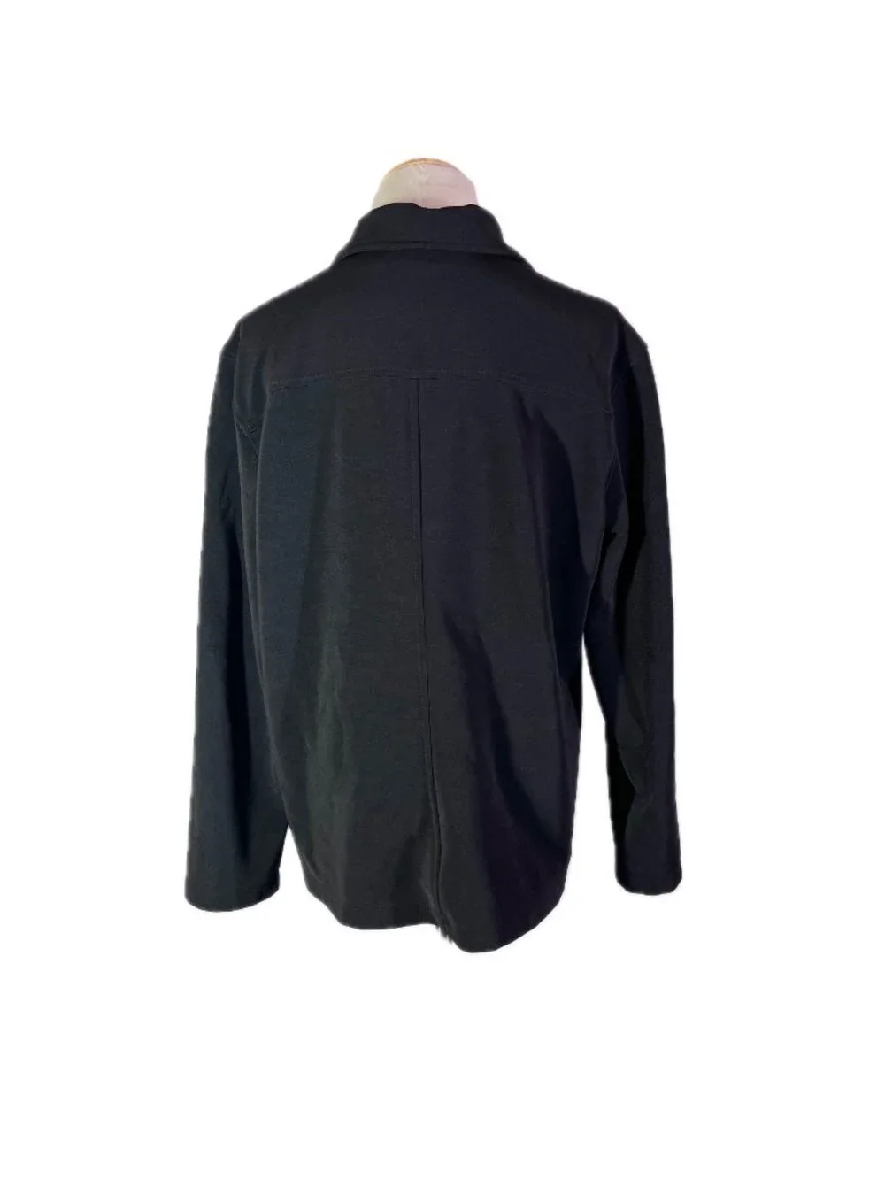 Chico's Design Size 2 (L) Black Full Zip Jacket Polyester